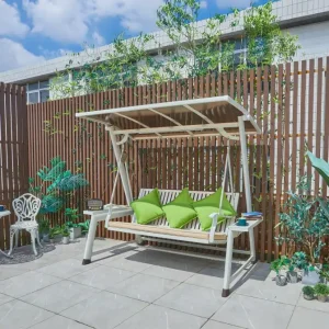 נדנדה לגינה אלומיניום - לקסוס לבן