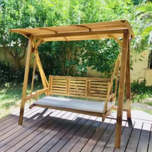 נדנדה לגינה מעץ דגם לה וידה