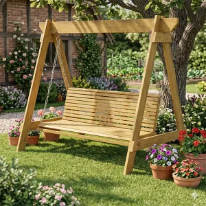 נדנדת עץ לגינה - גוד וייב